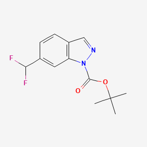 molecular formula C13H14F2N2O2 B13895816 Tert-butyl 6-(difluoromethyl)indazole-1-carboxylate 