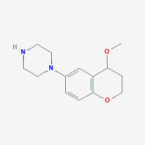 molecular formula C14H20N2O2 B13895817 1-(4-methoxy-3,4-dihydro-2H-chromen-6-yl)piperazine 