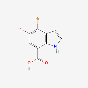 molecular formula C9H5BrFNO2 B13895831 4-Bromo-5-fluoro-1H-indole-7-carboxylic acid 
