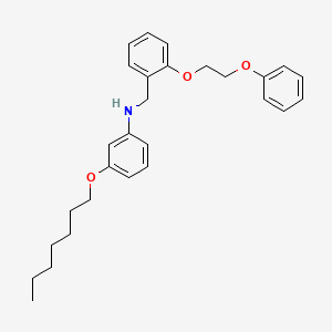 molecular formula C28H35NO3 B1389584 3-(Heptyloxy)-N-[2-(2-phenoxyethoxy)benzyl]aniline CAS No. 1040680-33-8
