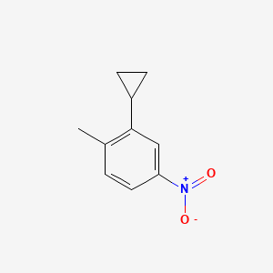 molecular formula C10H11NO2 B13895843 2-Cyclopropyl-1-methyl-4-nitrobenzene 