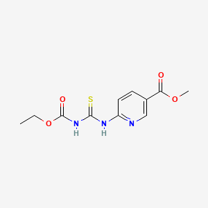 molecular formula C11H13N3O4S B13895848 Methyl 6-(ethoxycarbonylcarbamothioylamino)pyridine-3-carboxylate 