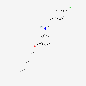 N-(4-Chlorophenethyl)-3-(heptyloxy)aniline