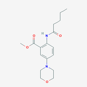 molecular formula C17H24N2O4 B13895874 Methyl 5-morpholin-4-yl-2-(pentanoylamino)benzoate 
