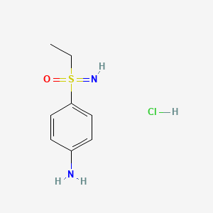 molecular formula C8H13ClN2OS B13895894 (4-Aminophenyl)(ethyl)(imino)-l6-sulfanone hydrochloride 