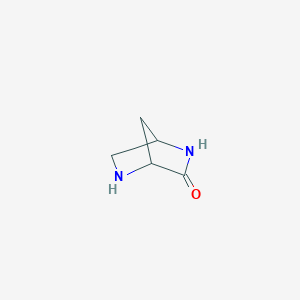 molecular formula C5H8N2O B13895898 2,5-Diazabicyclo[2.2.1]heptan-3-one 
