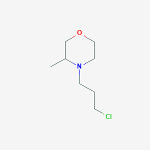 molecular formula C8H16ClNO B13895915 4-(3-Chloropropyl)-3-methylmorpholine 