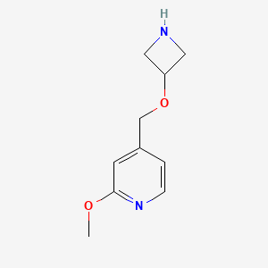 molecular formula C10H14N2O2 B13895933 4-(Azetidin-3-yloxymethyl)-2-methoxypyridine 
