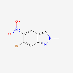molecular formula C8H6BrN3O2 B13895993 6-Bromo-2-methyl-5-nitro-2H-indazole 
