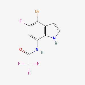 molecular formula C10H5BrF4N2O B13896007 N-(4-Bromo-5-fluoro-1H-indol-7-YL)-2,2,2-trifluoro-acetamide 