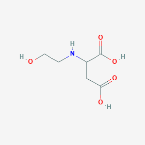 molecular formula C6H11NO5 B13896026 2-(2-Hydroxyethylamino)succinic acid 