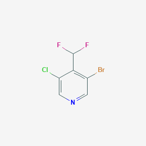 molecular formula C6H3BrClF2N B13896056 3-Bromo-5-chloro-4-(difluoromethyl)pyridine 
