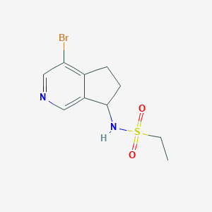 molecular formula C10H13BrN2O2S B13896080 N-(4-bromo-6,7-dihydro-5H-cyclopenta[c]pyridin-7-yl)ethanesulfonamide 