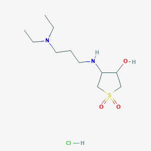 4-(3-Diethylamino-propylamino)-1,1-dioxo-tetrahydro-1lambda*6*-thiophen-3-ol hydrochloride