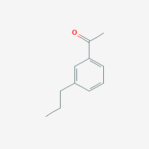 molecular formula C11H14O B13896104 Acetophenone, 3-propyl-(5CI) CAS No. 717918-70-2