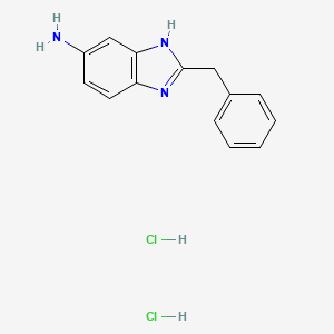 molecular formula C14H15Cl2N3 B1389611 2-Benzyl-1h-benzoimidazol-5-ylamine dihydrochloride CAS No. 1185300-53-1