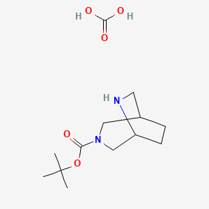 molecular formula C13H24N2O5 B13896142 Tert-butyl 3,6-diazabicyclo[3.2.2]nonane-3-carboxylate;carbonic acid 