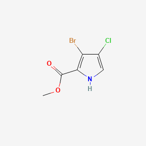 molecular formula C6H5BrClNO2 B13896180 Methyl 3-bromo-4-chloro-1H-pyrrole-2-carboxylate 