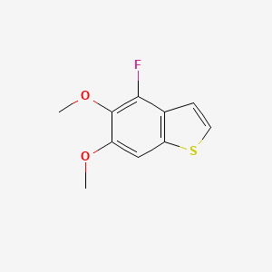 molecular formula C10H9FO2S B13896212 4-Fluoro-5,6-dimethoxy-benzothiophene 