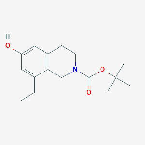 molecular formula C16H23NO3 B13896227 tert-butyl 8-ethyl-6-hydroxy-3,4-dihydro-1H-isoquinoline-2-carboxylate 
