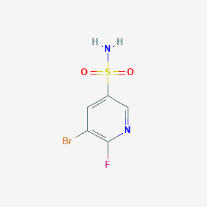 molecular formula C5H4BrFN2O2S B13896242 5-Bromo-6-fluoropyridine-3-sulfonamide 