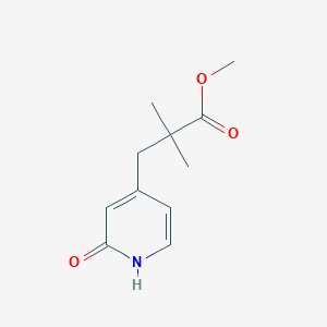 molecular formula C11H15NO3 B13896275 Methyl 2,2-dimethyl-3-(2-oxo-1,2-dihydropyridin-4-yl)propanoate 