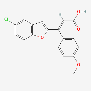 3-(5-Chloro-1-benzofuran-2-yl)-3-(4-methoxyphenyl)acrylic acid