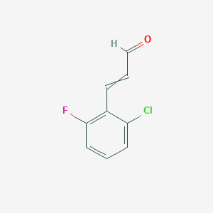 molecular formula C9H6ClFO B13896309 3-(2-chloro-6-fluorophenyl)prop-2-enal 
