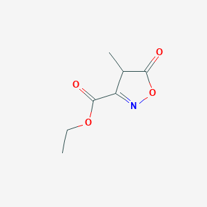 molecular formula C7H9NO4 B1389635 Ethyl 4-methyl-5-oxo-4,5-dihydroisoxazole-3-carboxylate CAS No. 3477-10-9
