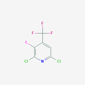 molecular formula C6HCl2F3IN B1389636 2,6-Dichloro-3-iodo-4-(trifluoromethyl)pyridine CAS No. 1186405-02-6