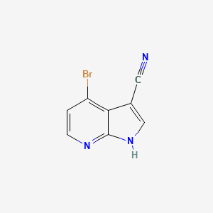 molecular formula C8H4BrN3 B1389637 4-Bromo-1H-pyrrolo[2,3-B]pyridine-3-carbonitrile CAS No. 1159982-14-5