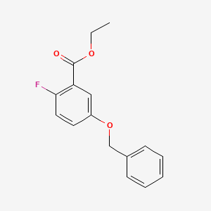 molecular formula C16H15FO3 B13896416 Ethyl 5-(Benzyloxy)-2-fluorobenzoate 