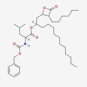 molecular formula C36H59NO6 B13896418 1-(3-Hexyl-4-oxooxetan-2-yl)tridecan-2-yl 4-methyl-2-(phenylmethoxycarbonylamino)pentanoate 