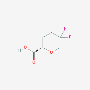 molecular formula C6H8F2O3 B13896424 (2S)-5,5-Difluorotetrahydropyran-2-carboxylic acid 