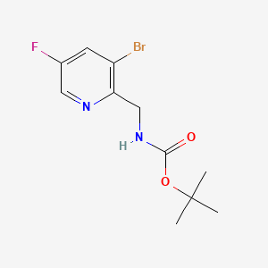 molecular formula C11H14BrFN2O2 B13896445 Tert-butyl ((3-bromo-5-fluoropyridin-2-yl)methyl)carbamate 
