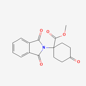 molecular formula C16H15NO5 B13896454 Methyl 1-(1,3-dioxoisoindol-2-yl)-4-oxocyclohexane-1-carboxylate 