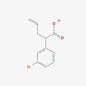 molecular formula C11H11BrO2 B13896455 2-(3-Bromophenyl)pent-4-enoic acid 