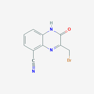 molecular formula C10H6BrN3O B13896460 3-(bromomethyl)-2-oxo-1H-quinoxaline-5-carbonitrile 