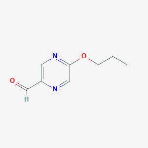 molecular formula C8H10N2O2 B13896498 5-Propoxy-pyrazine-2-carbaldehyde 