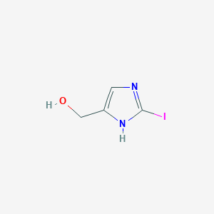 molecular formula C4H5IN2O B13896501 Imidazole, 2-iodo-4-hydroxymethyl- 