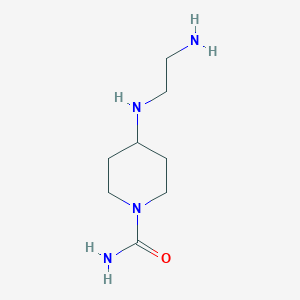 molecular formula C8H18N4O B13896505 4-(2-Aminoethylamino)piperidine-1-carboxamide 