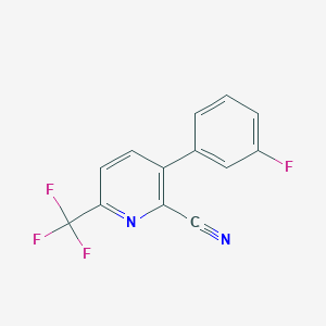molecular formula C13H6F4N2 B1389651 3-(3-Fluorophenyl)-6-(trifluoromethyl)picolinonitrile CAS No. 1214342-11-6