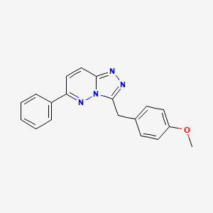 molecular formula C19H16N4O B13896511 3-[(4-Methoxyphenyl)methyl]-6-phenyl-[1,2,4]triazolo[4,3-b]pyridazine 
