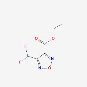 molecular formula C6H6F2N2O3 B13896519 Ethyl 4-(difluoromethyl)-1,2,5-oxadiazole-3-carboxylate 