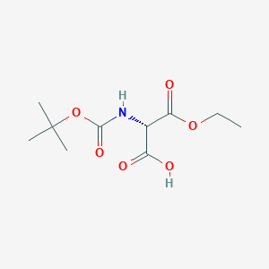 molecular formula C10H17NO6 B13896525 (2S)-3-ethoxy-2-[(2-methylpropan-2-yl)oxycarbonylamino]-3-oxopropanoic acid 