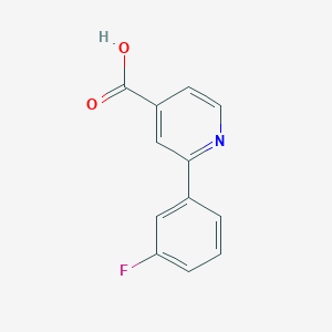 molecular formula C12H8FNO2 B1389654 2-(3-Fluorophenyl)isonicotinic acid CAS No. 1214350-69-2