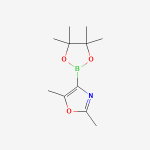 molecular formula C11H18BNO3 B13896556 2,5-Dimethyl-4-(4,4,5,5-tetramethyl-1,3,2-dioxaborolan-2-yl)-1,3-oxazole 