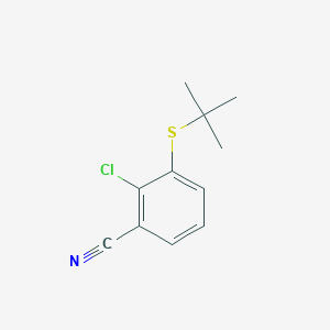 molecular formula C11H12ClNS B13896611 3-(tert-Butylthio)-2-chlorobenzonitrile 