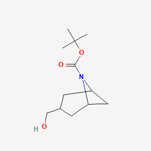 molecular formula C12H21NO3 B13896619 tert-butyl 3-(hydroxymethyl)-6-azabicyclo[3.1.1]heptane-6-carboxylate 