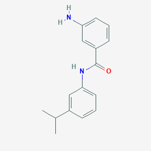 molecular formula C16H18N2O B13896640 3-amino-N-(3-propan-2-ylphenyl)benzamide 